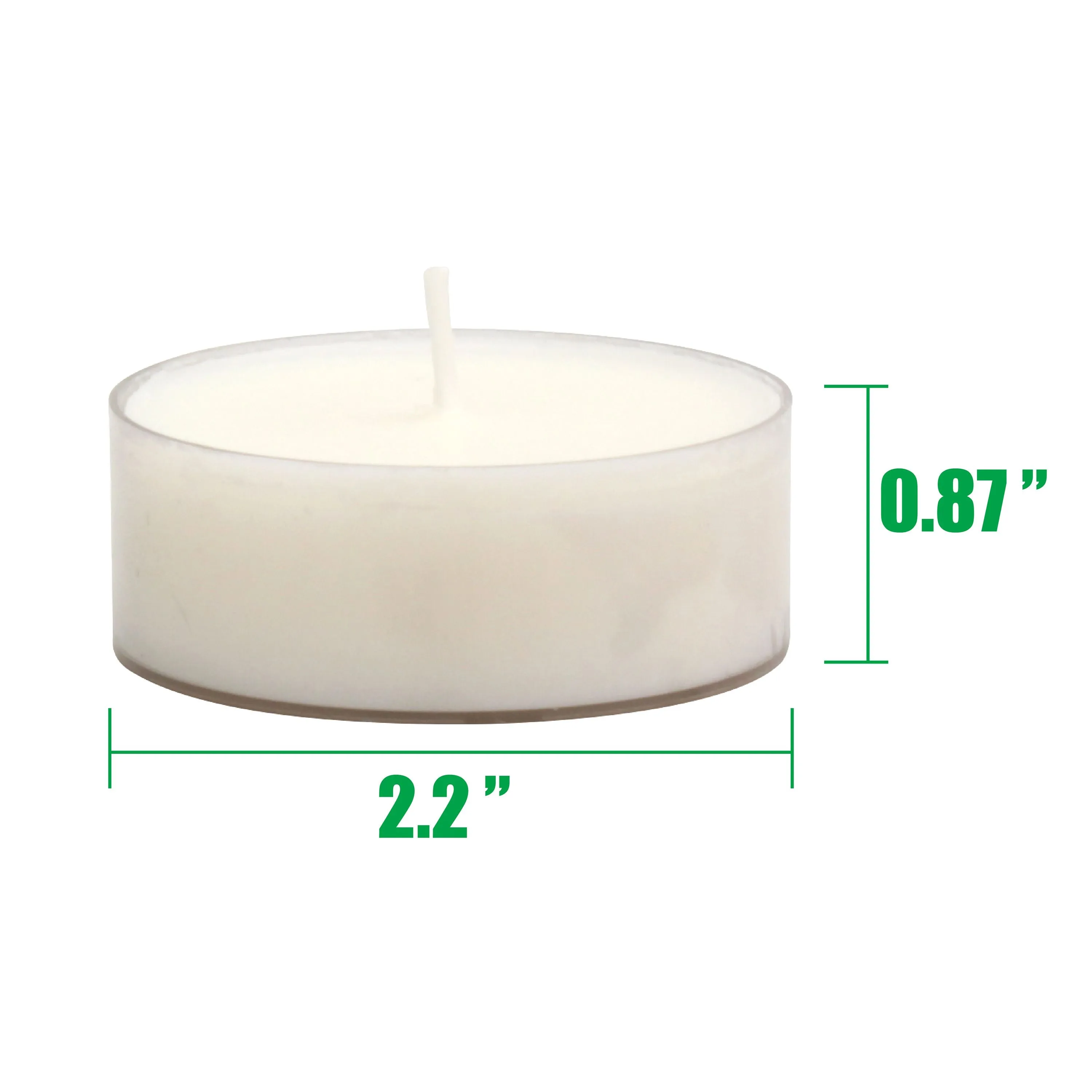 20-Pack Unscented Mega Oversized Clear Cup Tealight Candles with 9 Hour Extended Burn Time