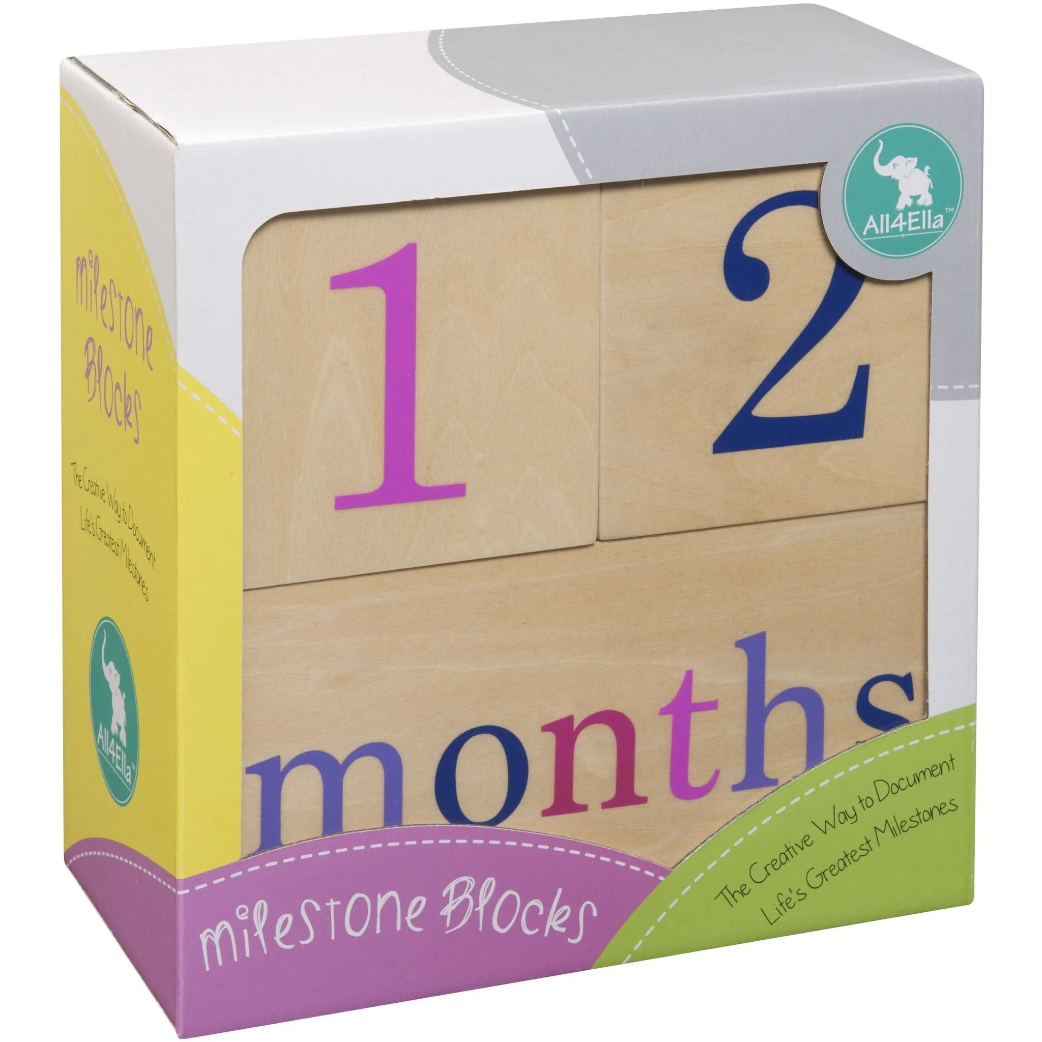 All4Ella Milestone Blocks - Girl (wood)