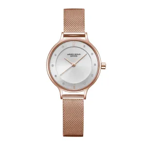 ARIES GOLD ENCHANT L 5033Z RG-W MESH STRAP WOMEN'S WATCH