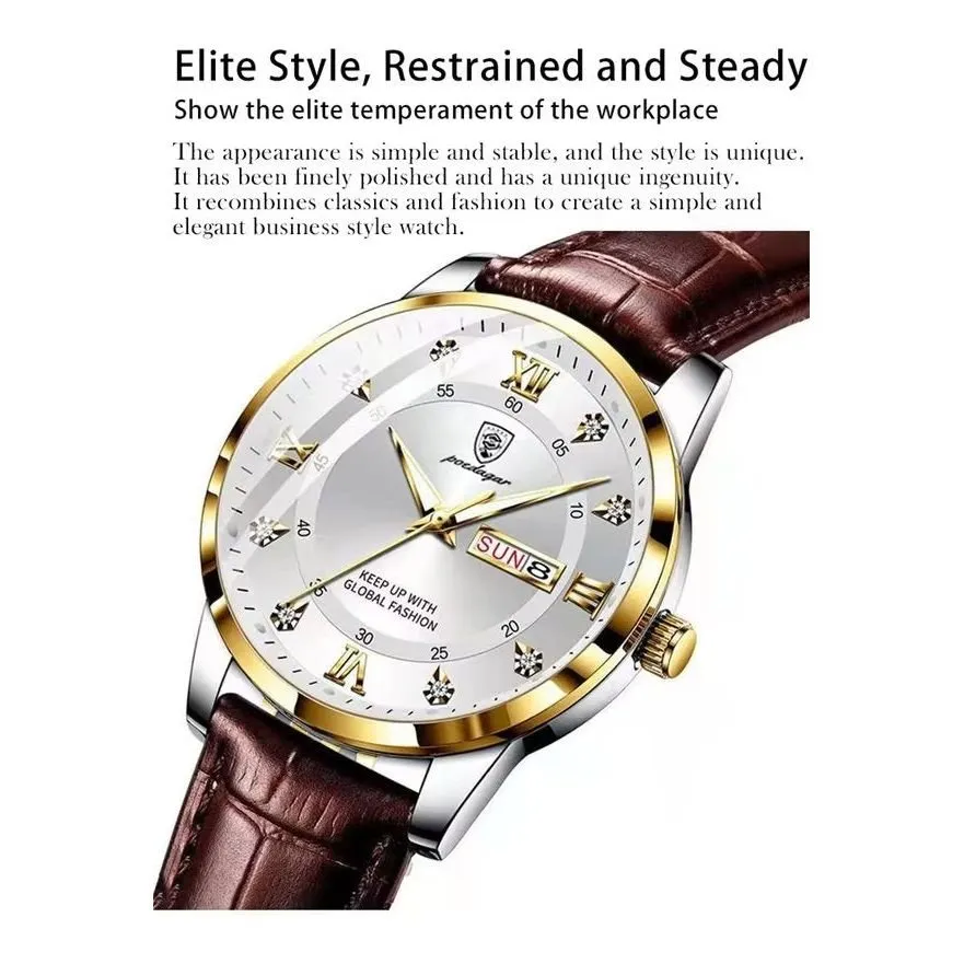 BeltTime Classic Quartz Calendar Watch with Belt Strap