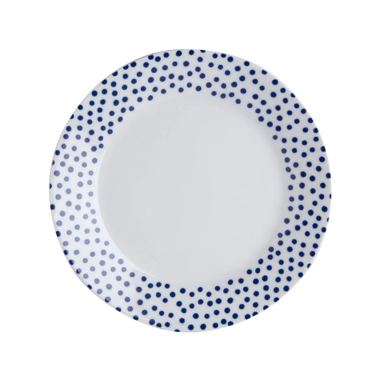 Blue Dotted Dinner Plates Set (12pc)