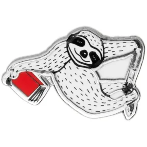 Book Sloth Enamel Pin