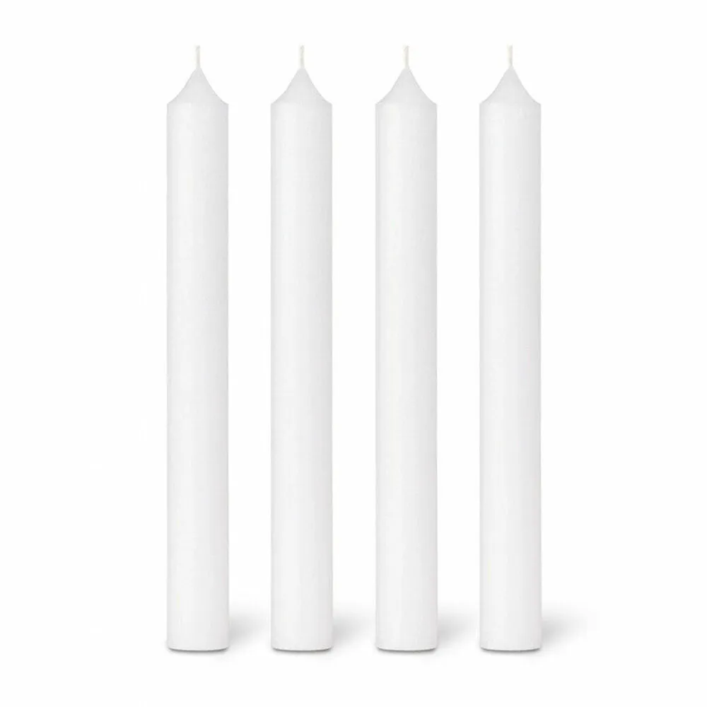 bougies la francaise | dinner candle pack of 12 | 27cm white - DC