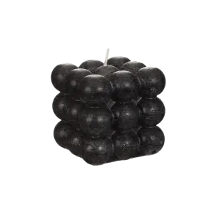 BUBBLE CANDLE 8X8X8CM BLACK