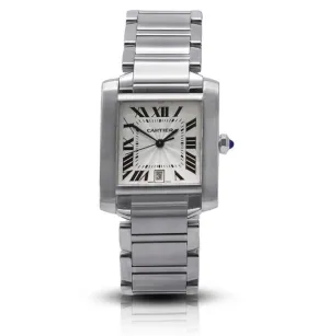 Cartier Tank Francaise Large Model Automatic Watch - Steel