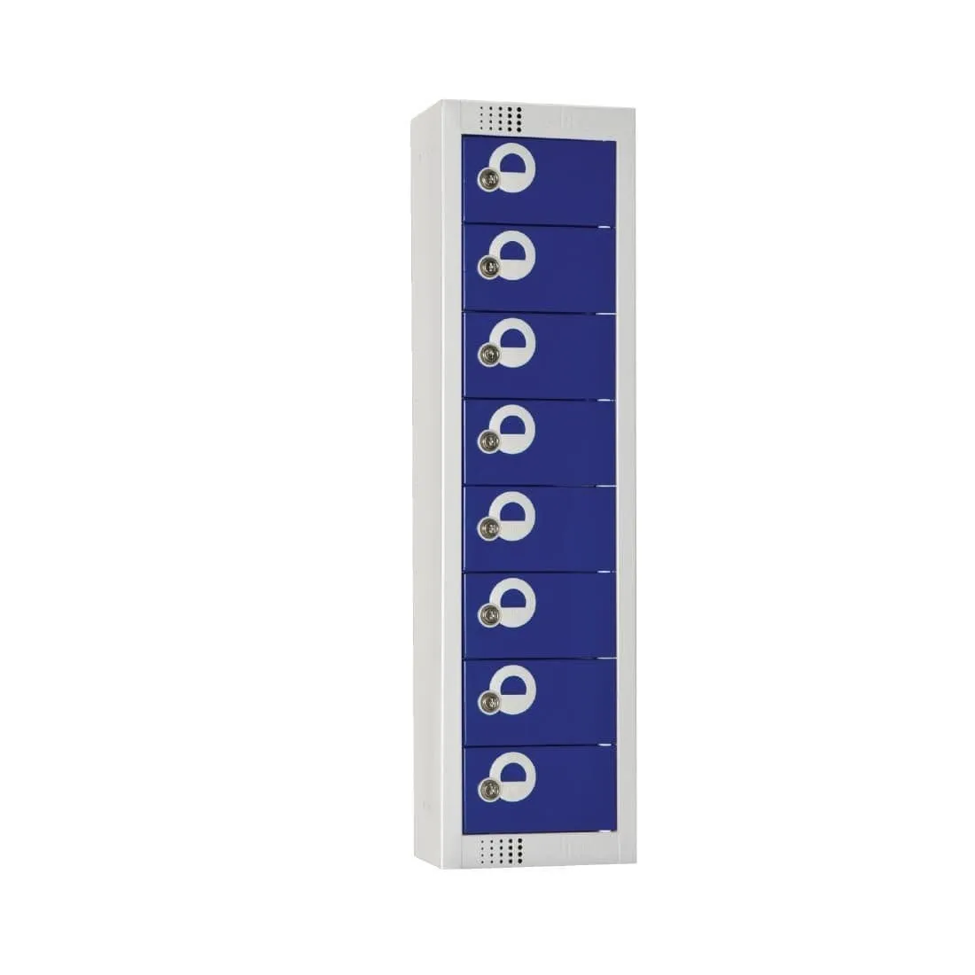 CF752-CS Elite Personal Effects Locker 8 Door Blue Camlock Sloping Top