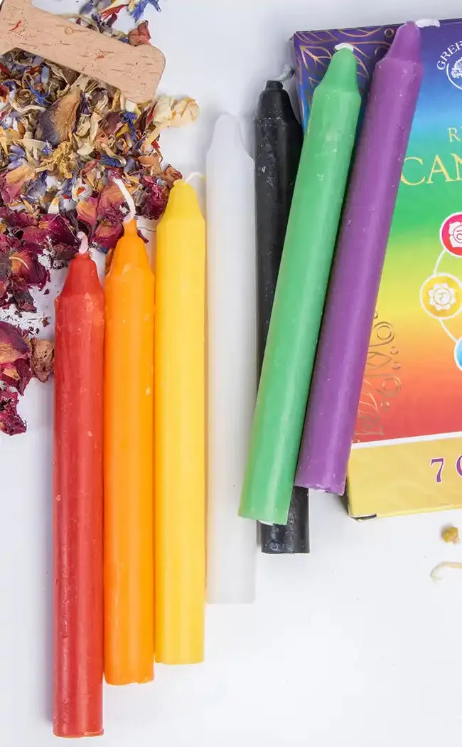 Chakra Chime Spell Candles | 7 Pack | Mixed Colours