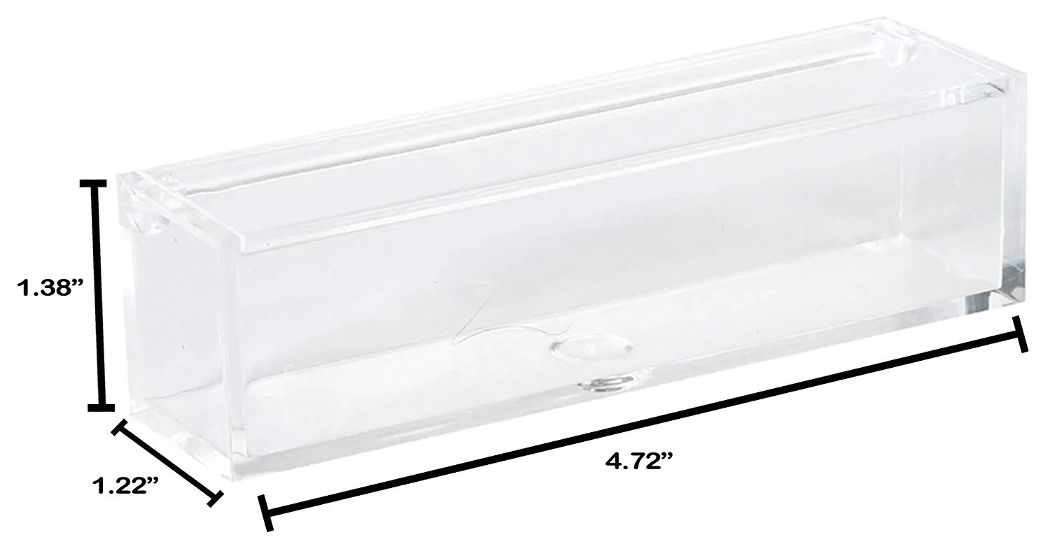 Clear Acrylic Boxes 4.72''x1.22''x1.38'' 12 Pack