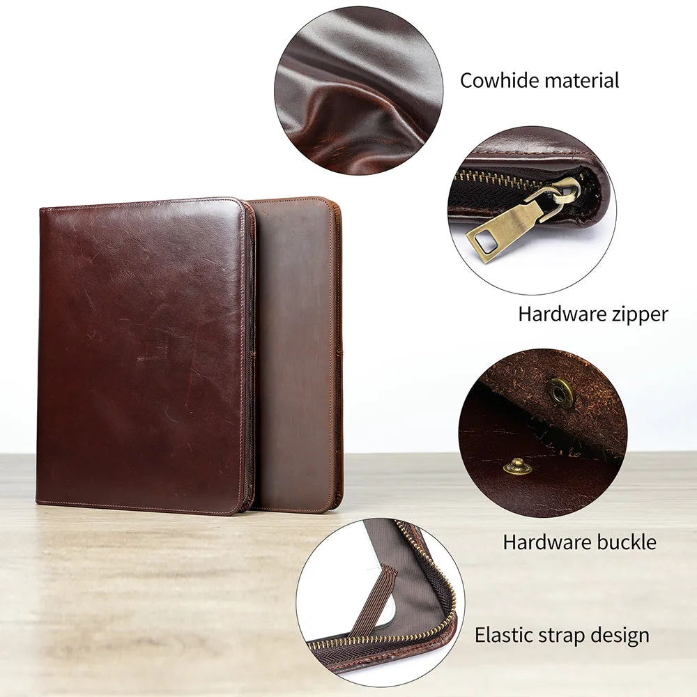 CowLuxe Stylish Leather Men's Ipad Bag