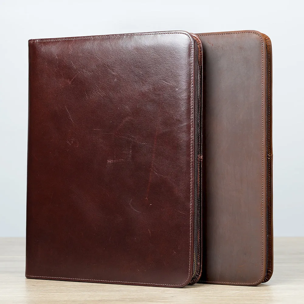 CowLuxe Stylish Leather Men's Ipad Bag