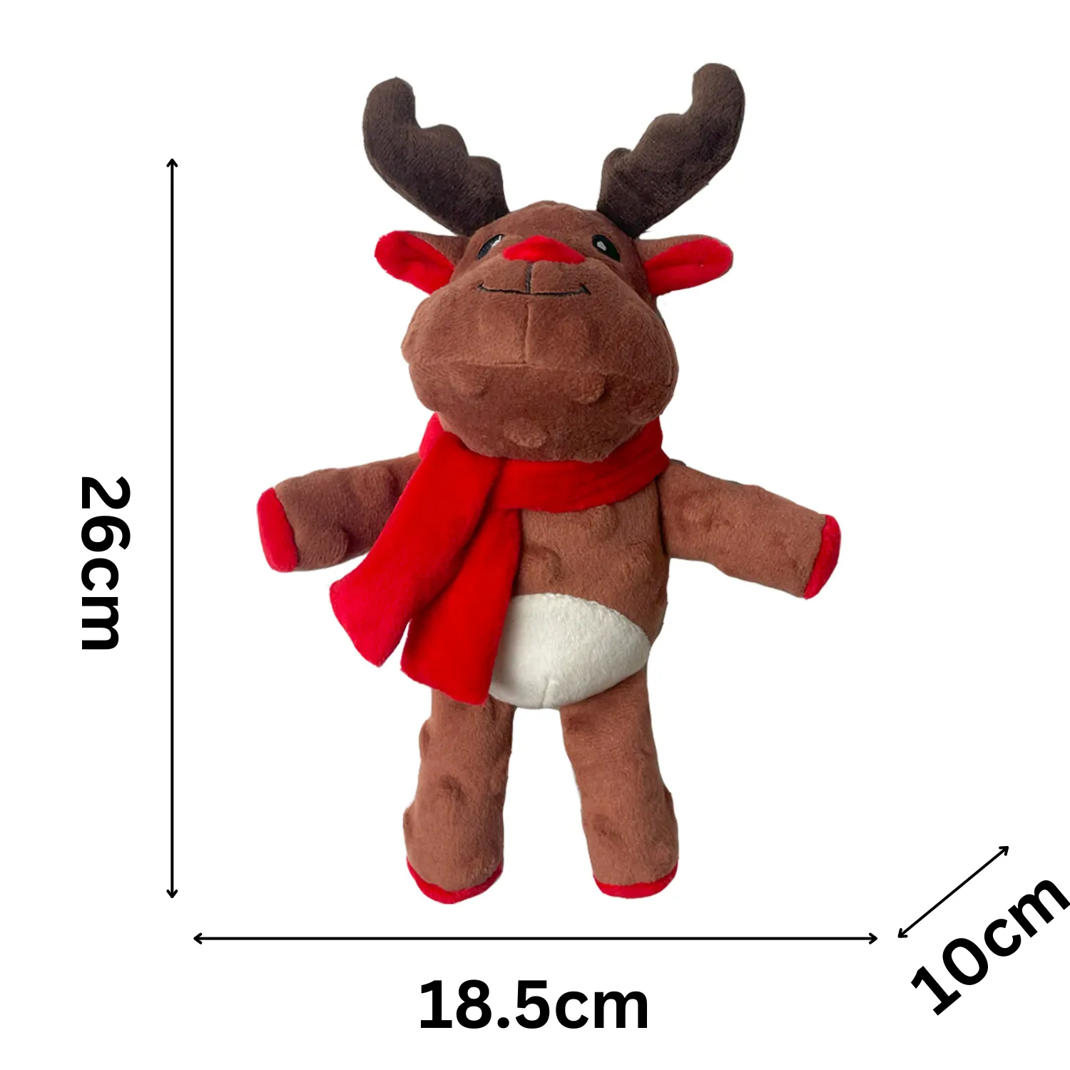 Cuddly Festive Reindeer | Plush Christmas Dog Toy by Happy Pet