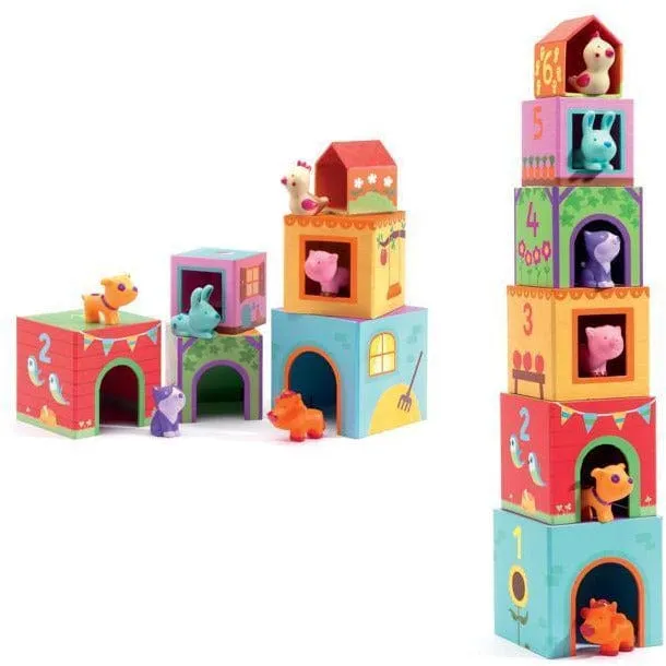 DJECO Topanifarm Blocks With Animals