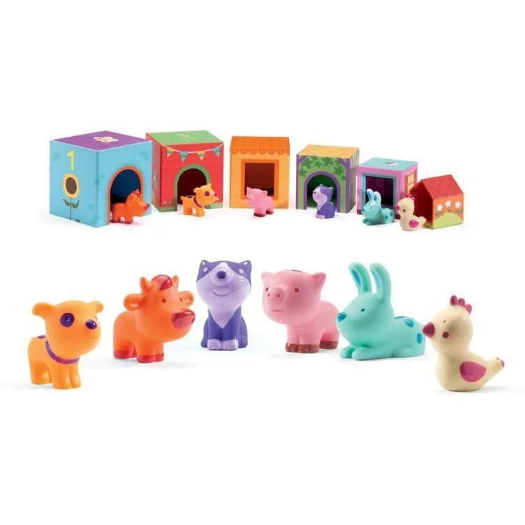 DJECO Topanifarm Blocks With Animals