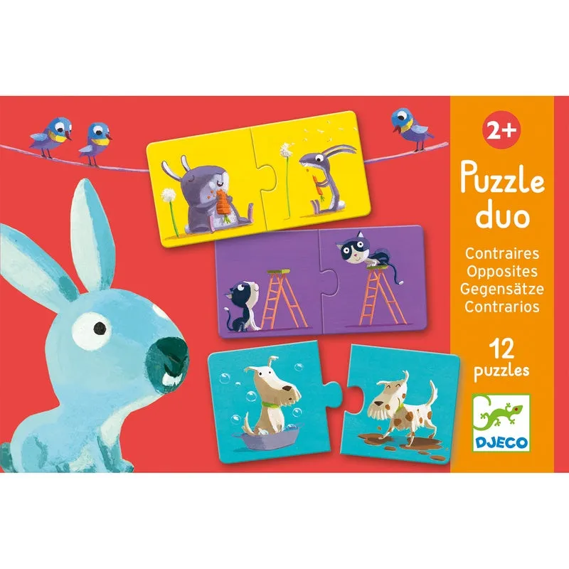 Duo Opposites 24pc Toddler Puzzle - Djeco