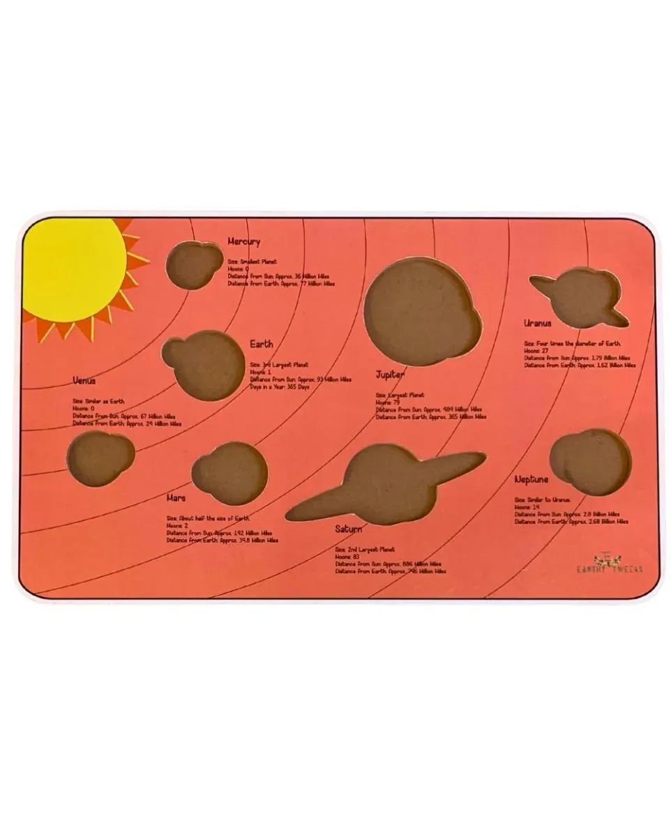 Earthy Tweens Solar System Wooden Puzzle- Large