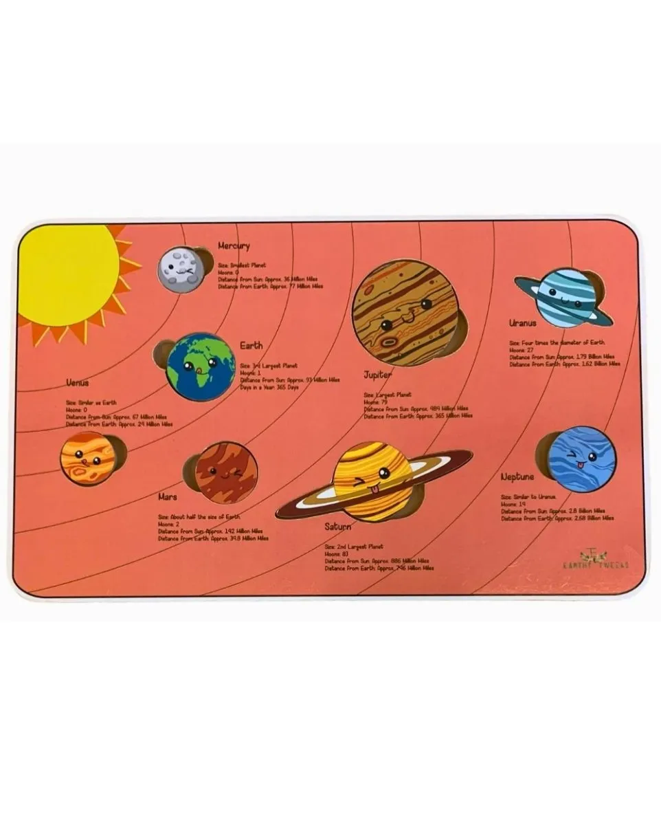 Earthy Tweens Solar System Wooden Puzzle- Large