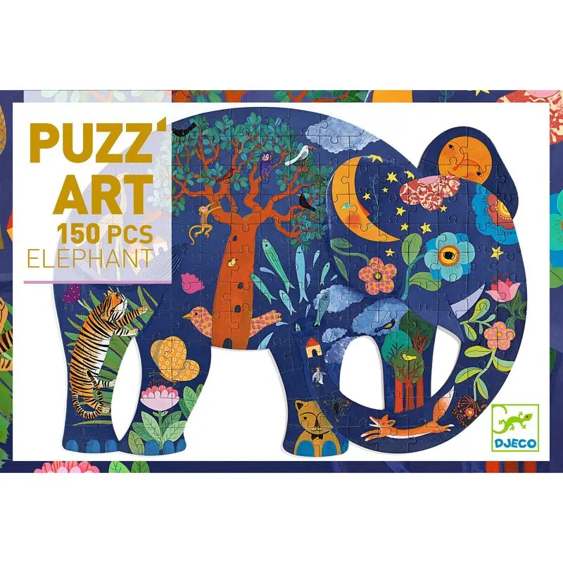 Elephant Art Puzzle  - 150pc Kids Puzz' Art by Djeco