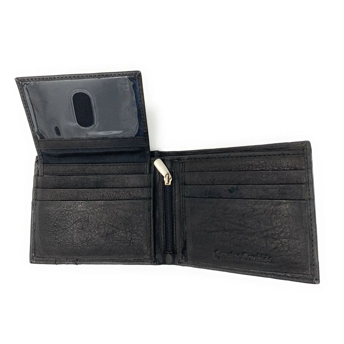 Empire Cove Stylish Accent Genuine Leather Bifold Wallets Mens Womens