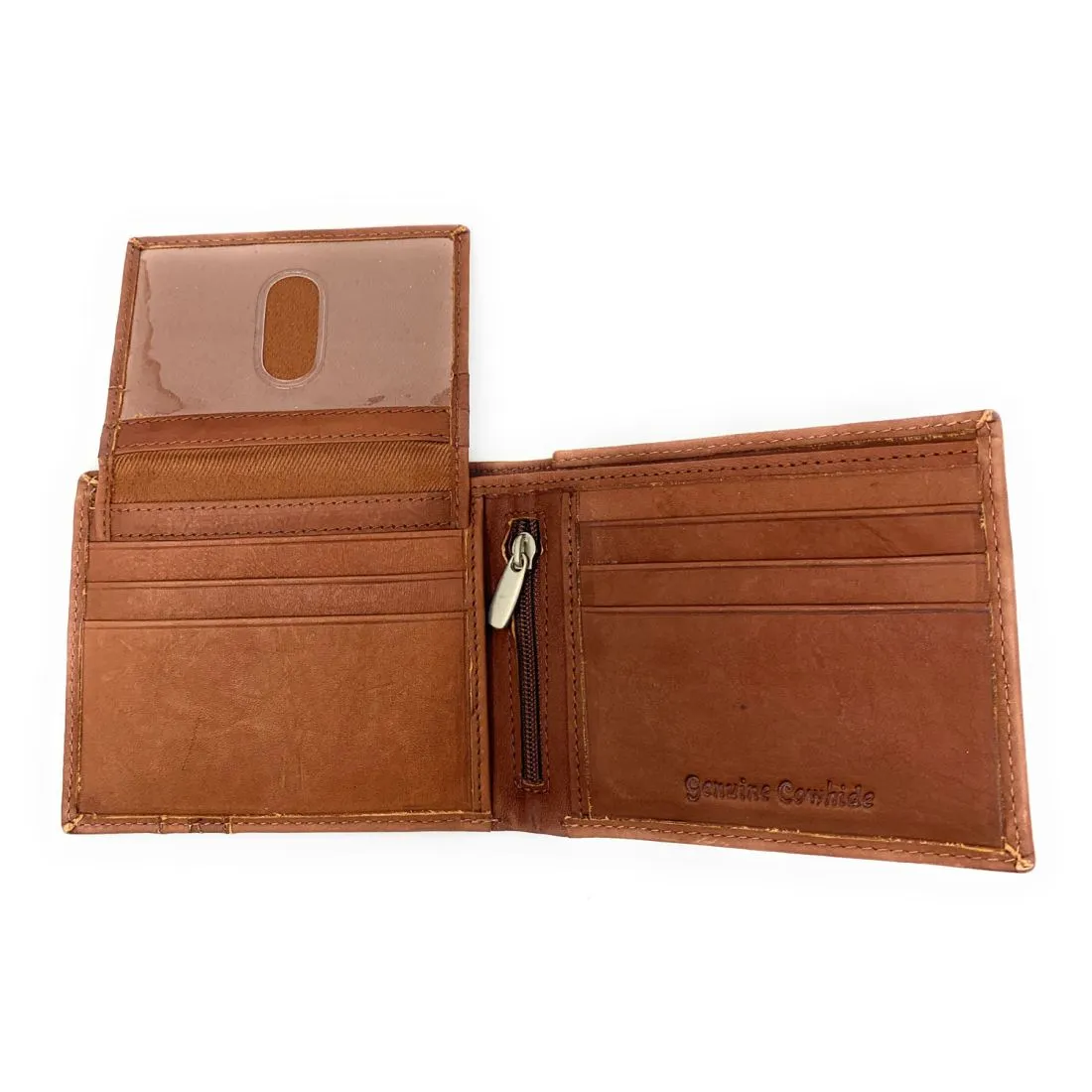 Empire Cove Stylish Accent Genuine Leather Bifold Wallets Mens Womens