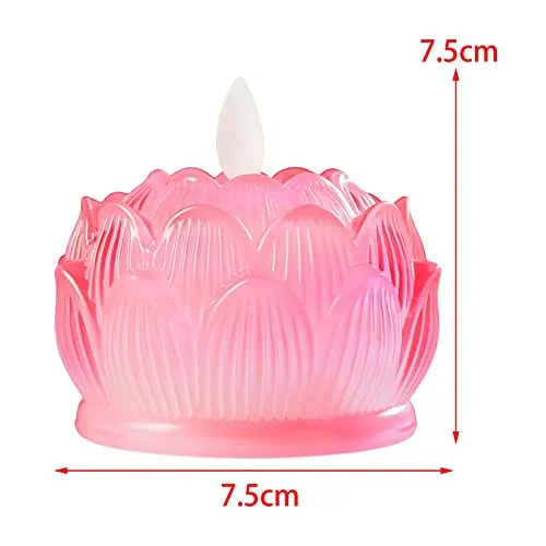 Enakshi LED Tea Lights Candle Flickering Buddhist Worship Festival Lotus Lamp Light Pink|Home & Garden | Lamps, Lighting & Ceiling Fans | Lamps