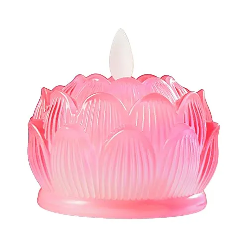 Enakshi LED Tea Lights Candle Flickering Buddhist Worship Festival Lotus Lamp Light Pink|Home & Garden | Lamps, Lighting & Ceiling Fans | Lamps