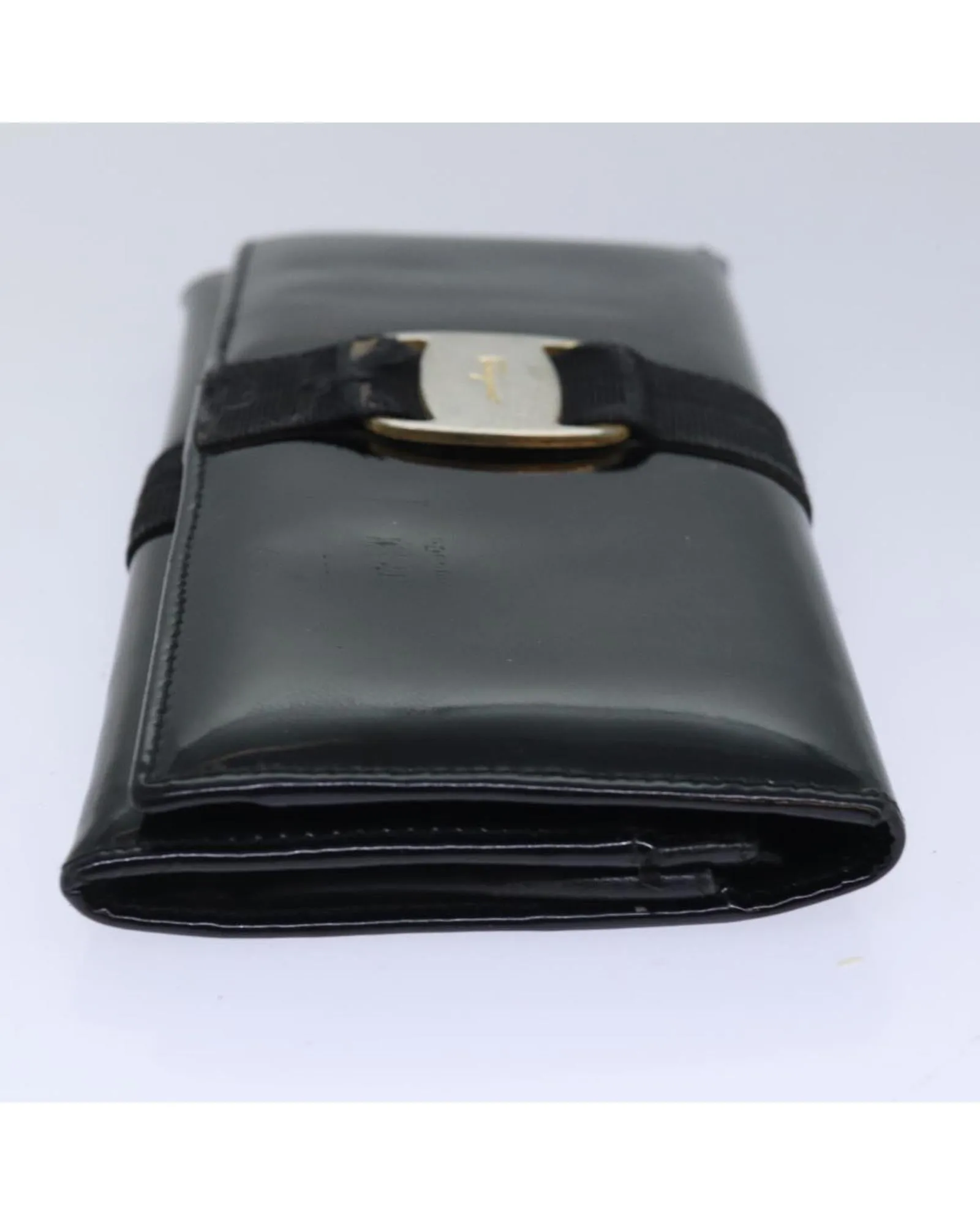 Enamel Leather Wallet Set with Clasp Button