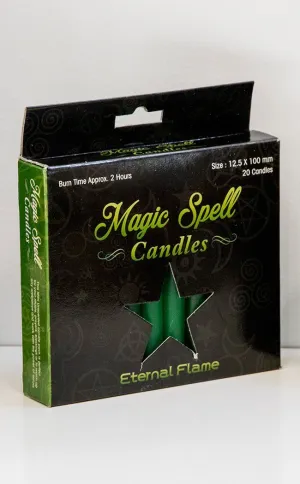 Eternal Flame Chime Spell Candles | Green