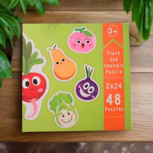 Fruits and Vegetables Jigsaw Puzzle for Kids 48 Puzzle Pieces BOX