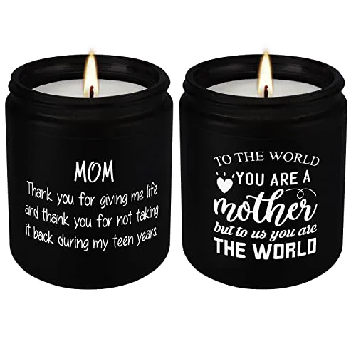 Handmade Candle Gift for Mom,Rose and Lemon,2 Packs,9oz,2.75" W x 3.54" H, 45 Hours of Burn Time Each,Mothers Day & Birthdays& Anniversaries& Thanksgiving