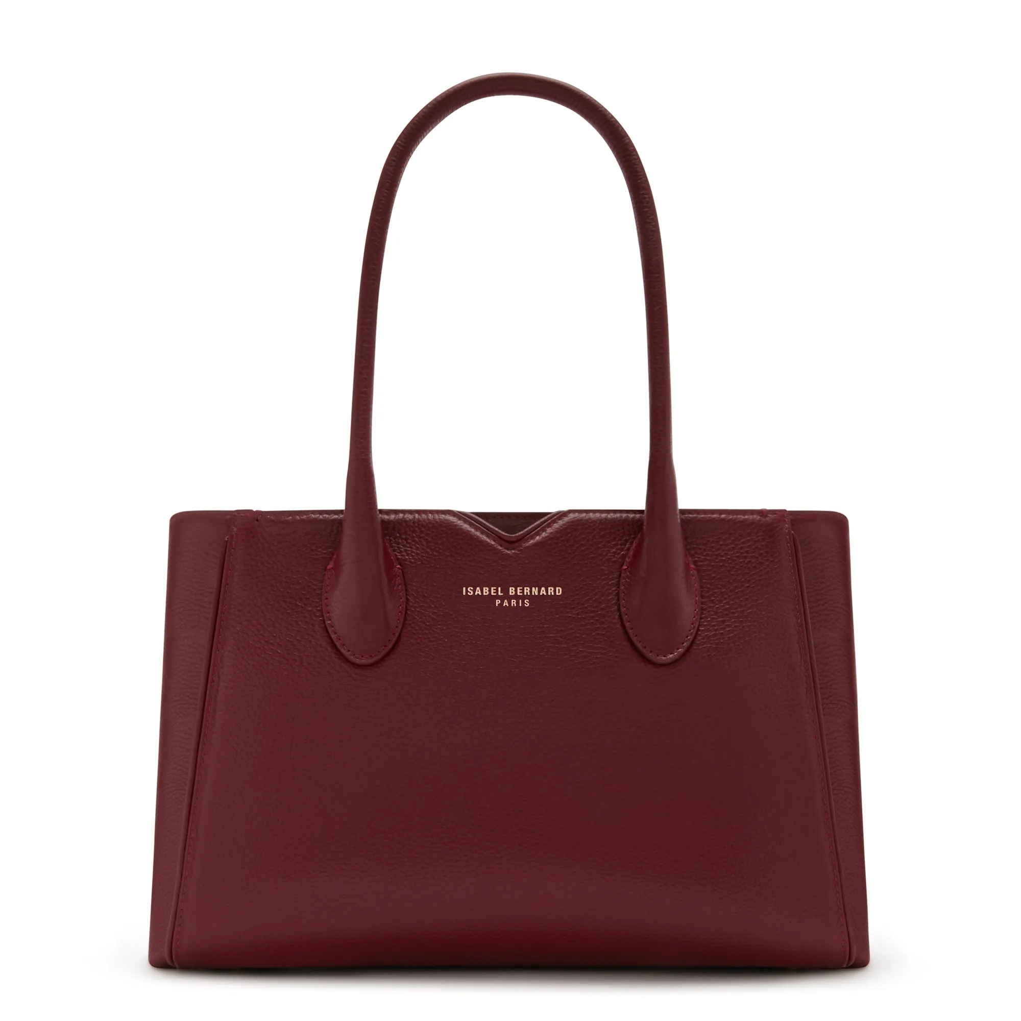 Honoré Cloe Midi bordeaux red calfskin leather handbag