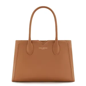 Honoré Cloe Midi camel calfskin leather handbag