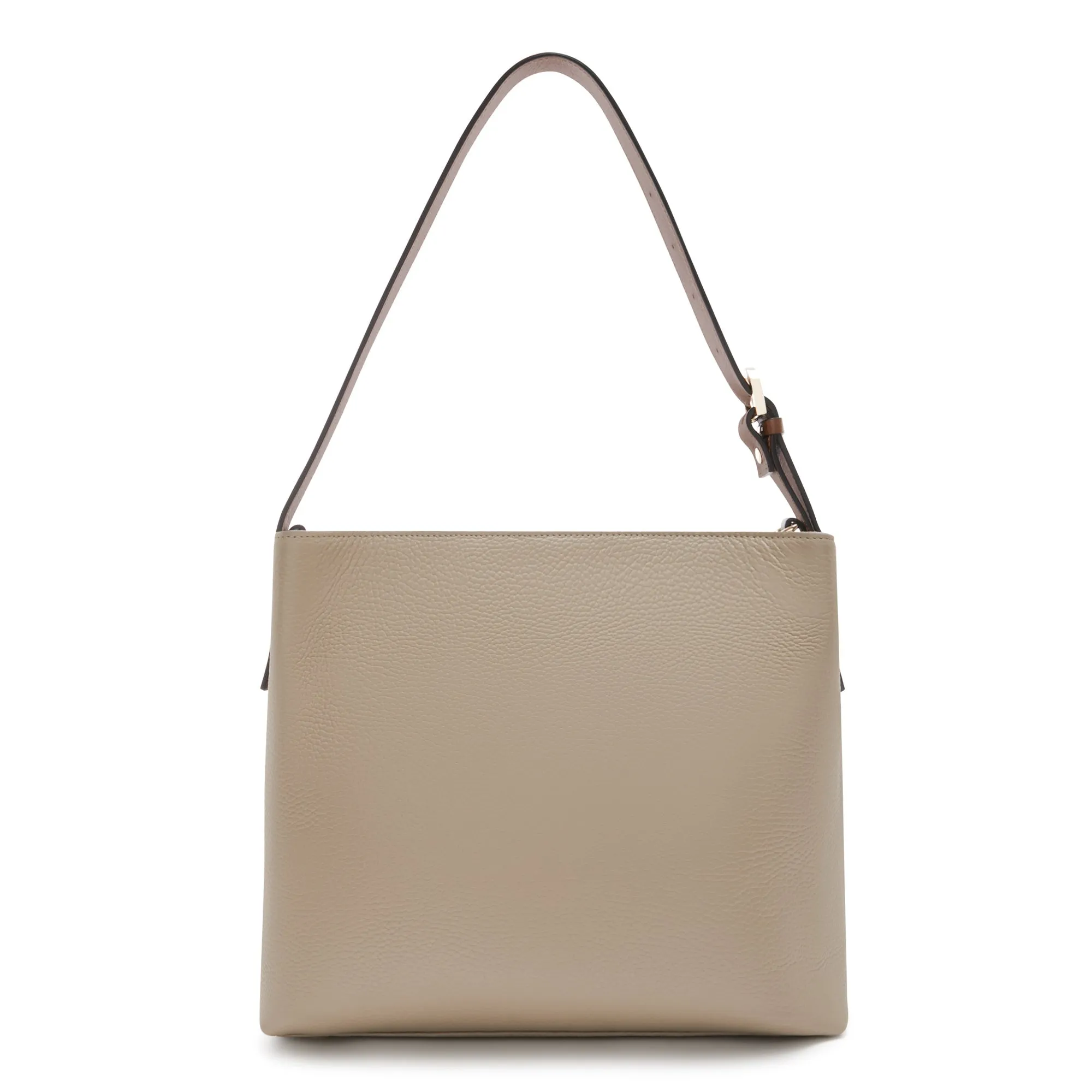 Honoré Adriane Midi taupe leather shoulder bag calfskin leather