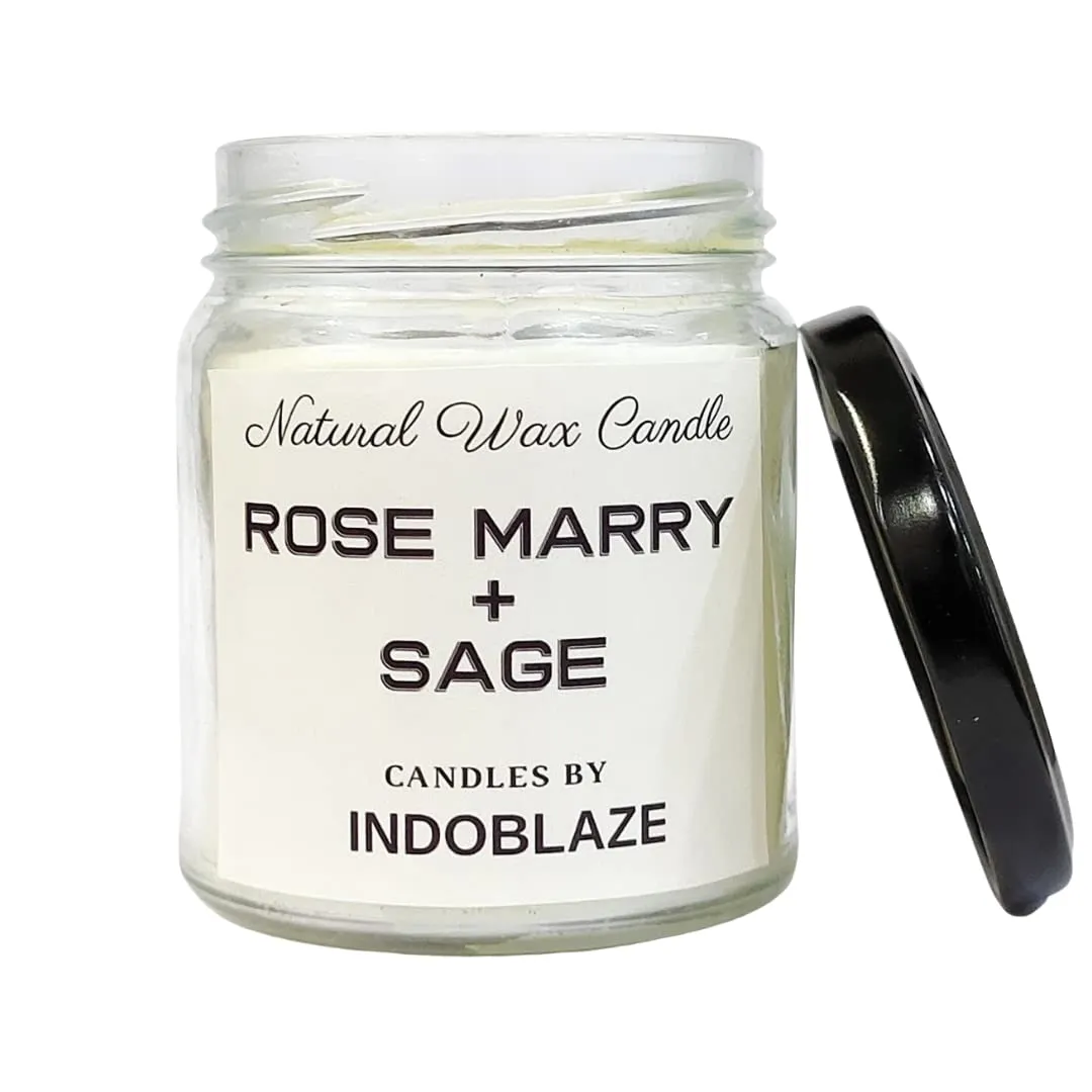 Indoblaze Scented Candle for Home Decor | Fragrance Candles for Home | Aroma Candles for Bedroom, Scent: (Rose Marry   Sage | Lavender | Cranberry, Pack of 3)