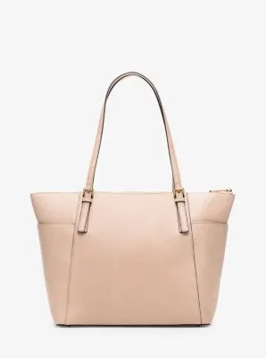 Jet Set Large Saffiano Leather Top-Zip Tote Bag