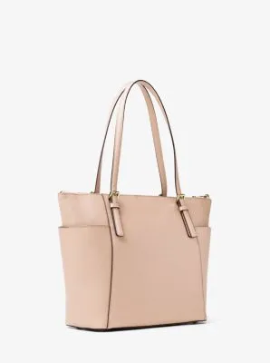 Jet Set Large Saffiano Leather Top-Zip Tote Bag