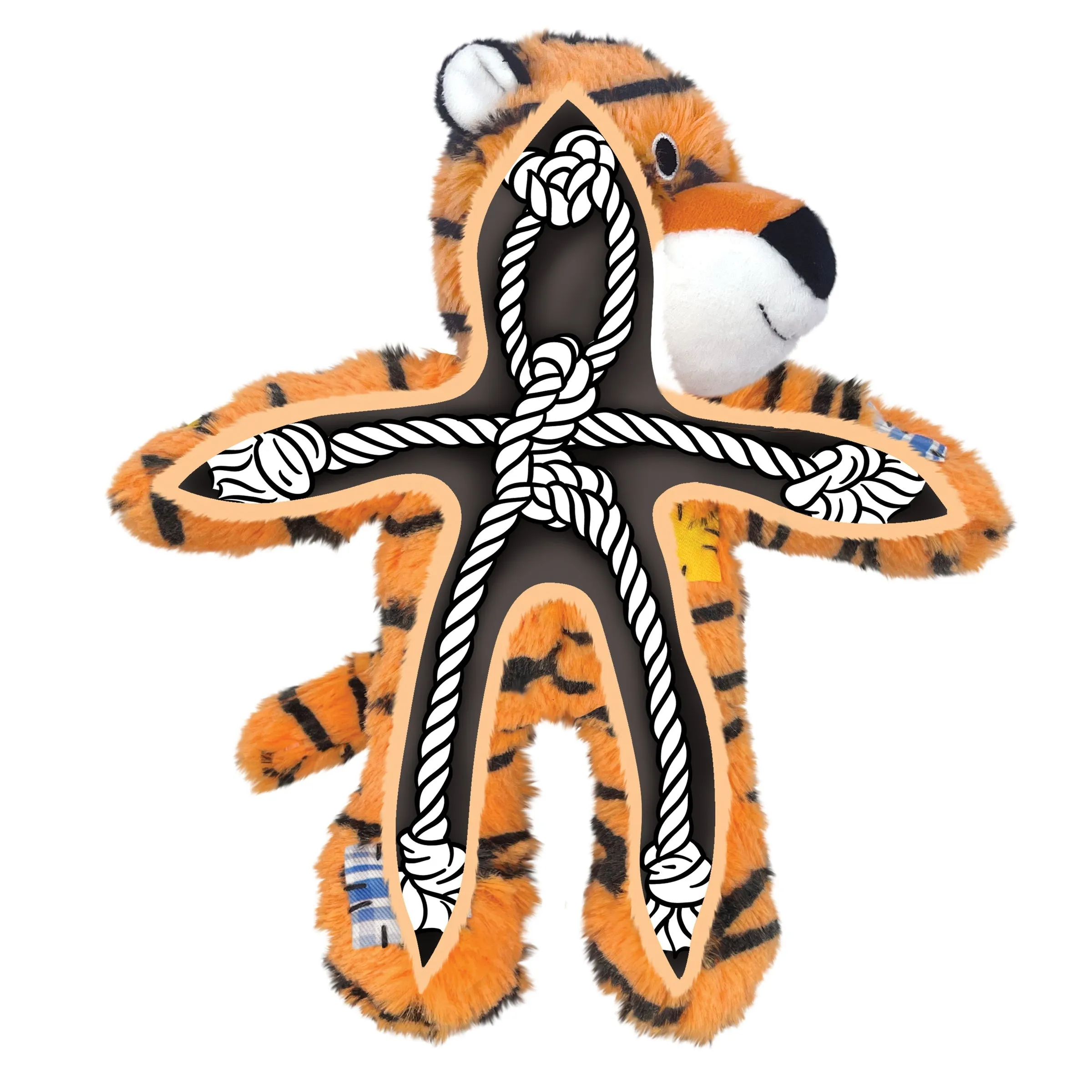 KONG Wild Knots Tiger Medium to Large Dog Toy