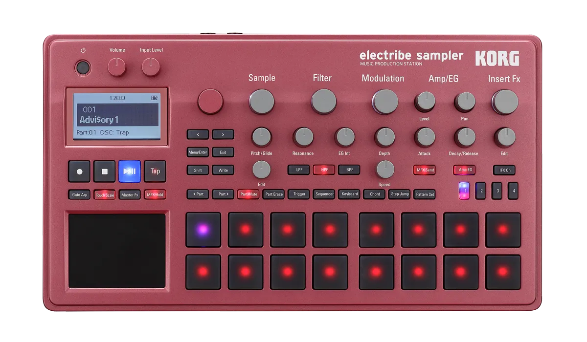 Korg ELECTRIBE 2S Rd Sampler Music Production Station With V20 Software (Red)