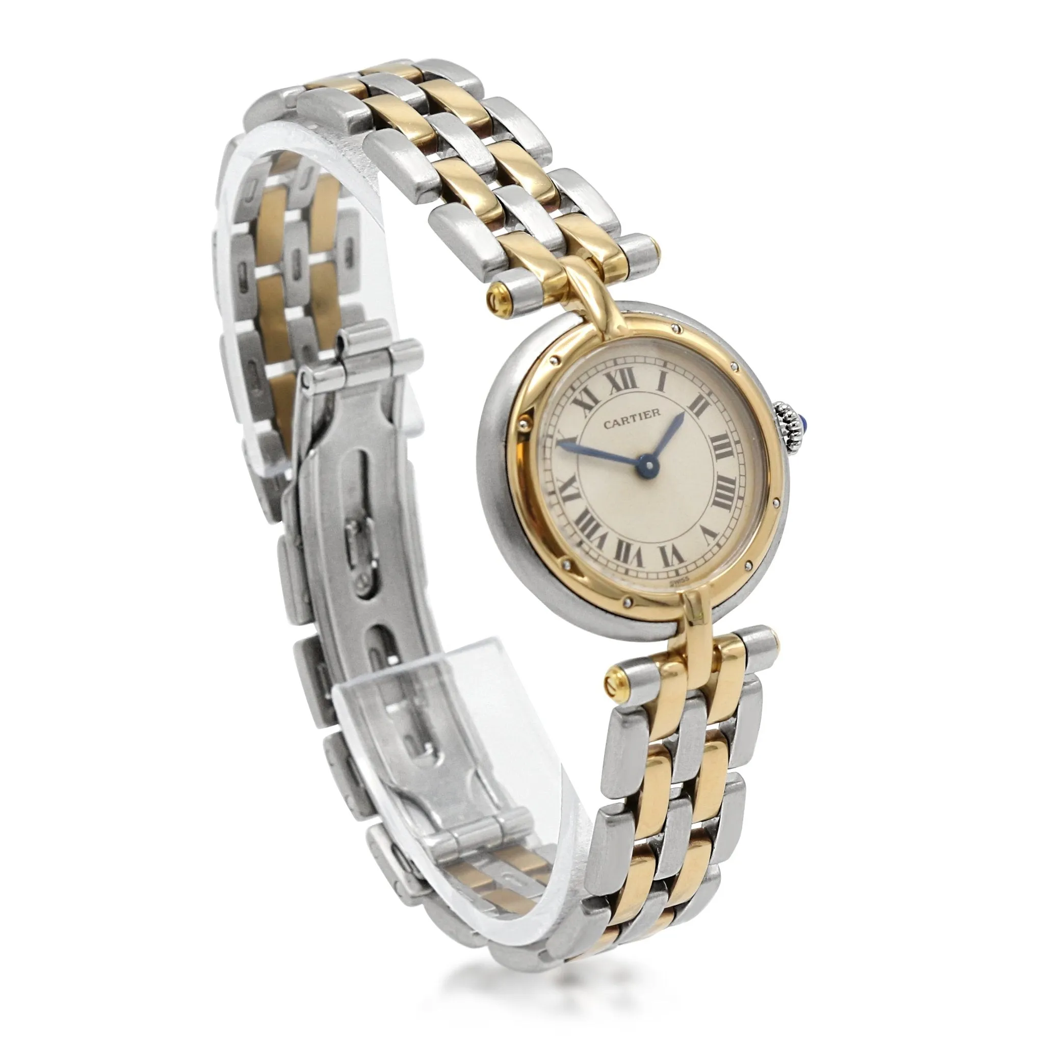 Ladies 24mm Cartier Panther Ronde Steel & Gold Bracelet Watch