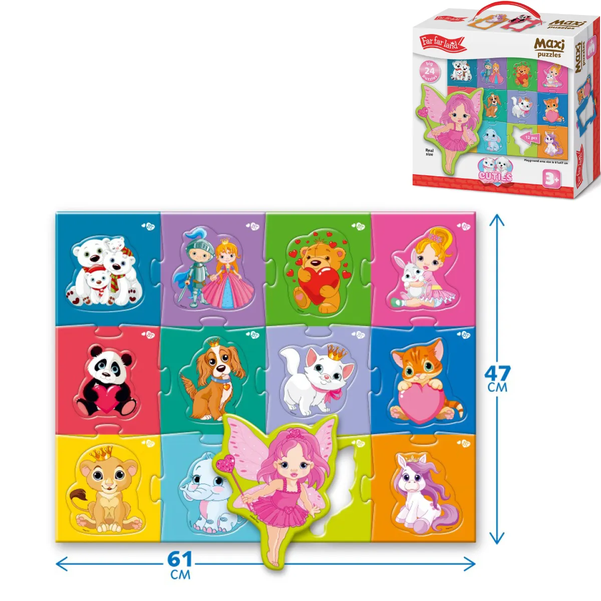 Large Floor Puzzles - Cutie Princess for Girls