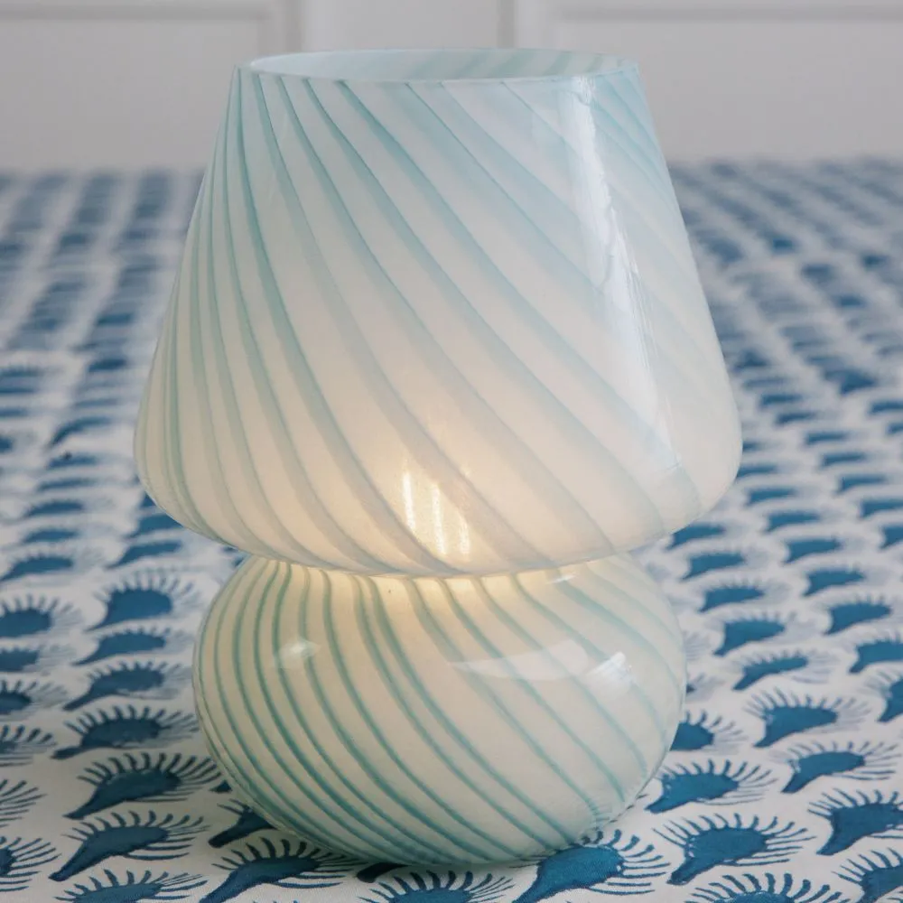 Light Blue Joyful Lamp