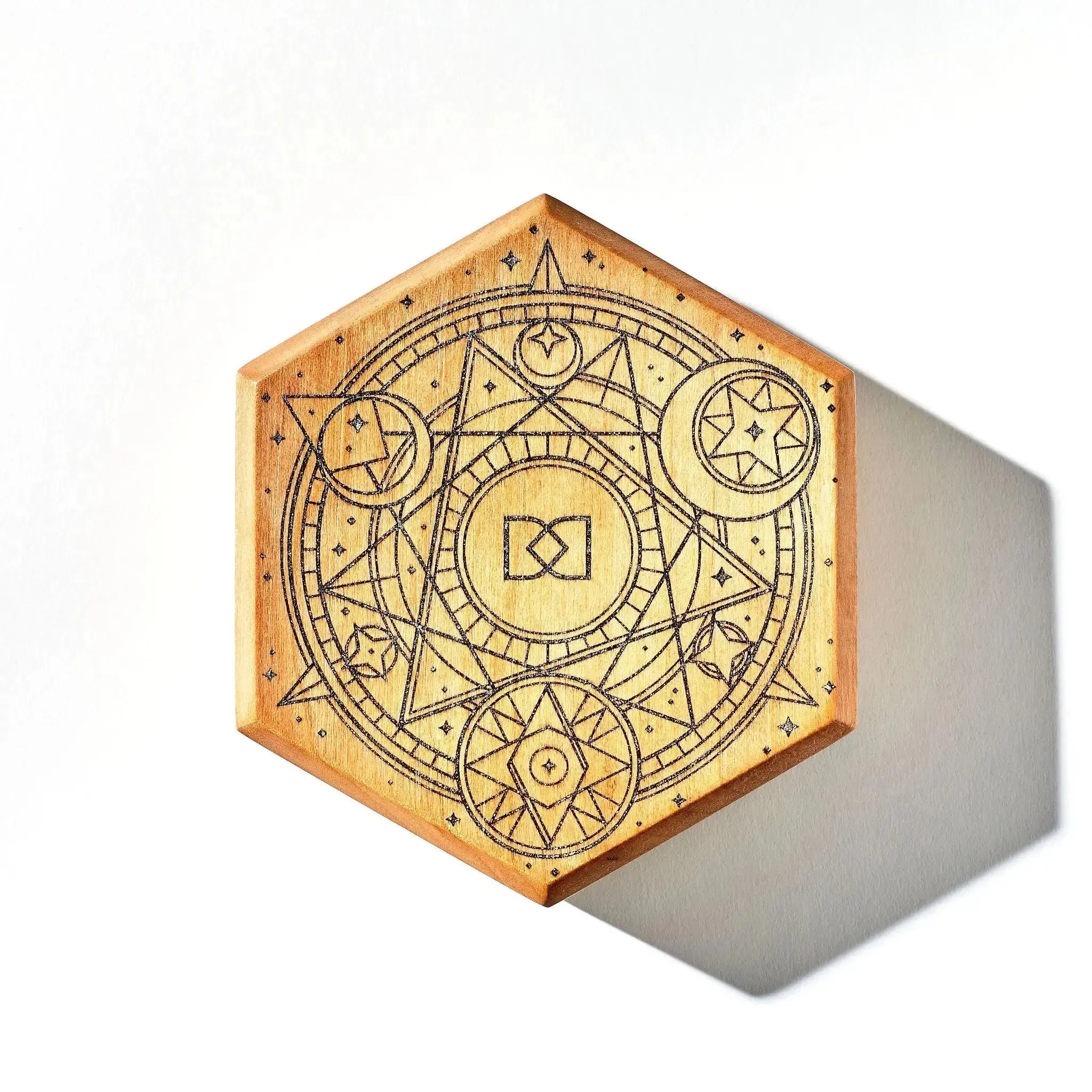 Magical Circle Tabletop Dice Vault in Cherry by Wyrmwood x Dispel