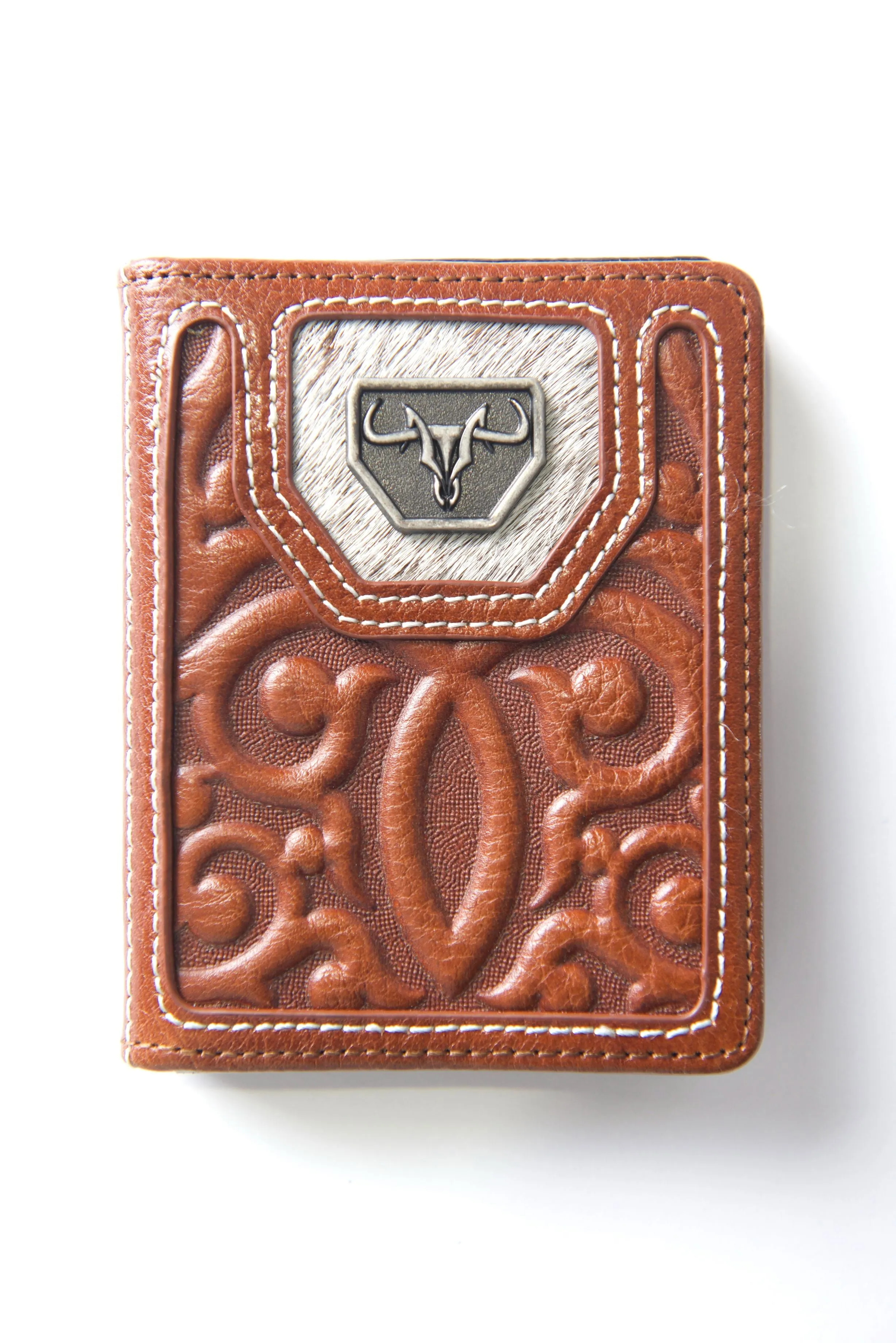 Men's Genuine Leather Wallets - Cognac