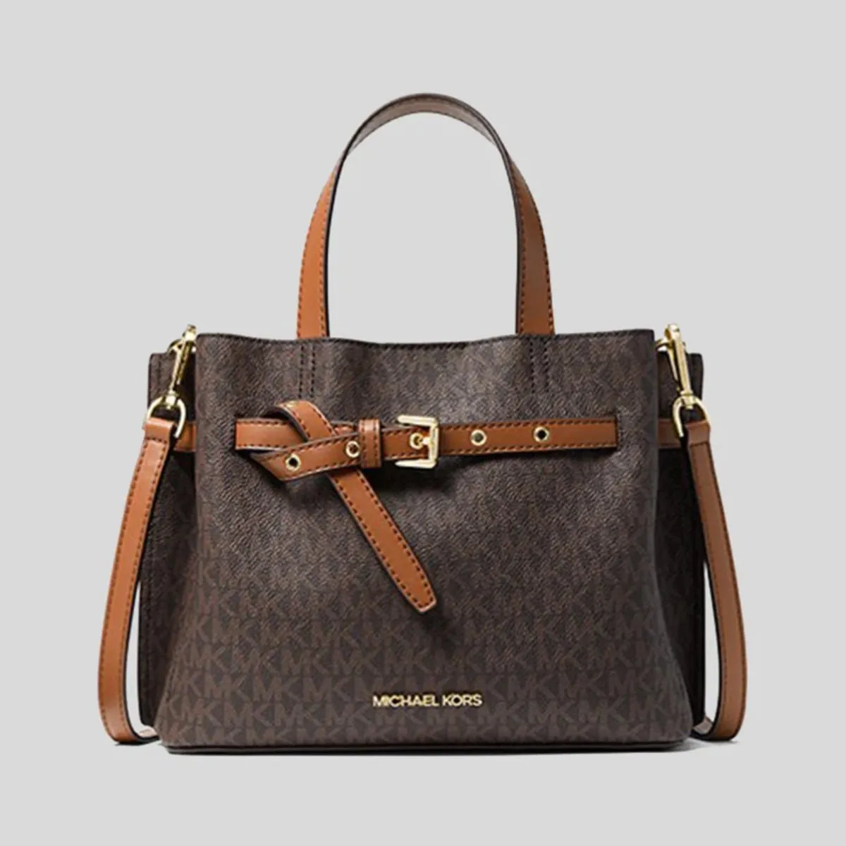 Michael Kors Emilia Small Logo Satchel In Brown - 35H0GU5S1B