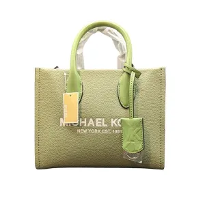 Michael Kors Mirella Shopper Crossbody Leather Bag in Sage Malt - 35S2G7ZC5L