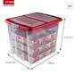 Nesta Christmas Storage Box  45L With Trays For 48 Baubles - Transparent Red-REDUCED 10%