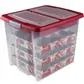 Nesta Christmas Storage Box  45L With Trays For 48 Baubles - Transparent Red-REDUCED 10%