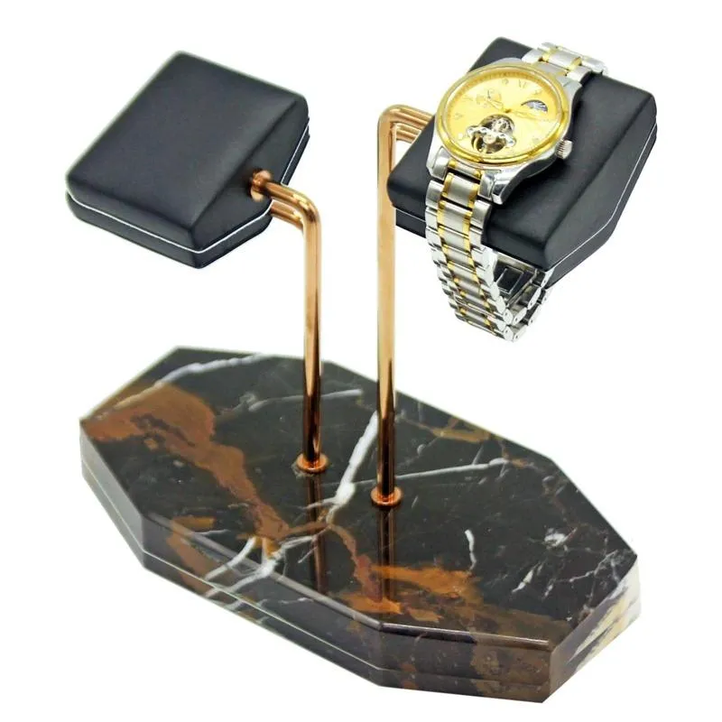 Nikolas Dark Marble Double Watch Display Stand Holder