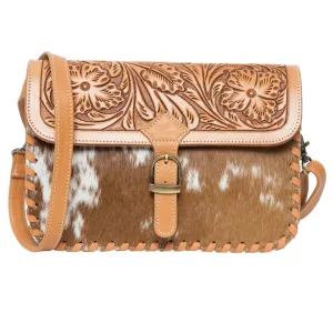 Panama Cowhide Flap Bag with Tooling