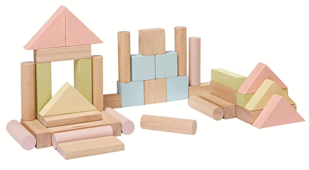 PlanToys 40 Unit Pastel Blocks