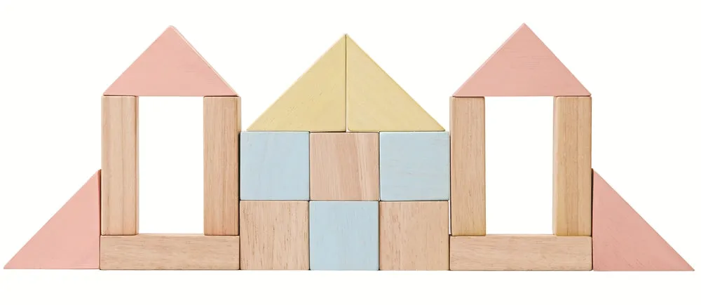 PlanToys 40 Unit Pastel Blocks